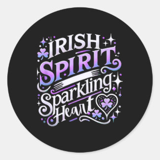 St Patricks Day Women Shamrock Saint Patricks Day  Runder Aufkleber