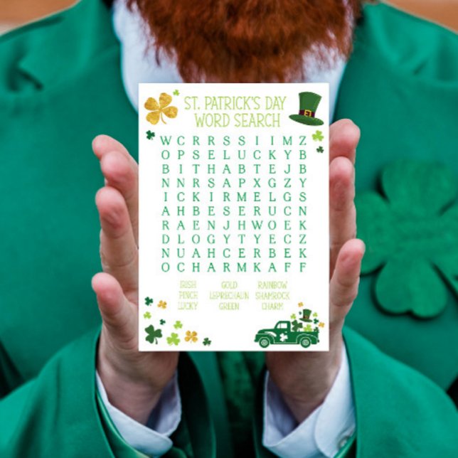 St. Patrick's Day Wortsuche Notizblock (Von Creator hochgeladen)