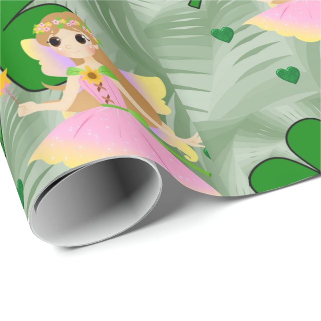 St. Patrick's Day Wrapping Paper Fairy Geschenkpapier (Rolleneckpunkt)