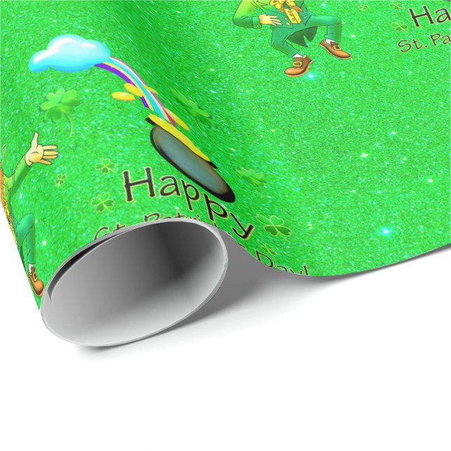St. Patrick's Day Wrapping Paper Geschenkpapier (Rolleneckpunkt)
