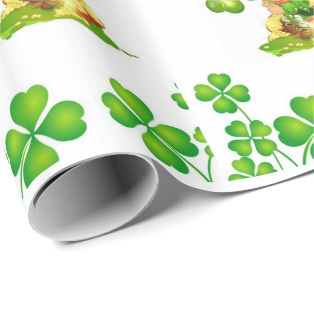 St. Patrick's Day Wrapping Paper Geschenkpapier (Rolleneckpunkt)