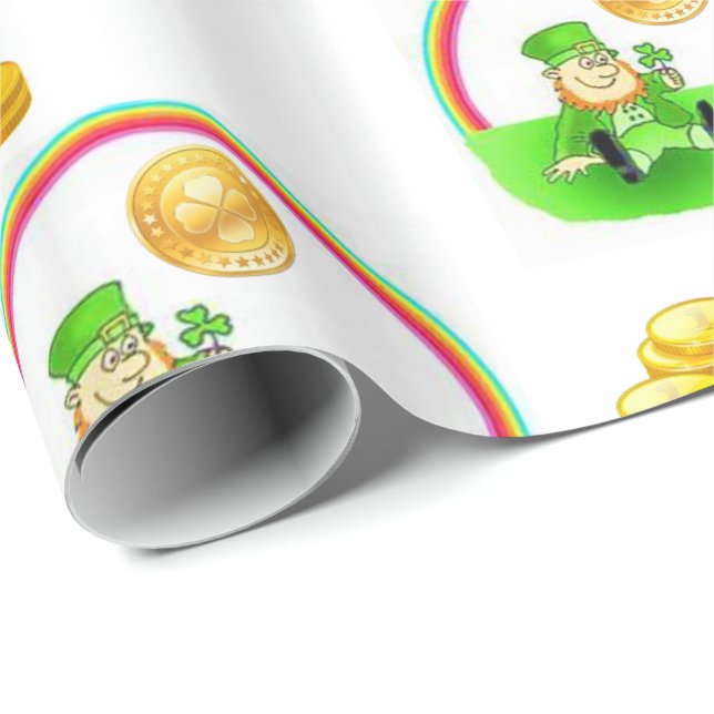 St. Patrick's Day Wrapping Paper Geschenkpapier (Rolleneckpunkt)