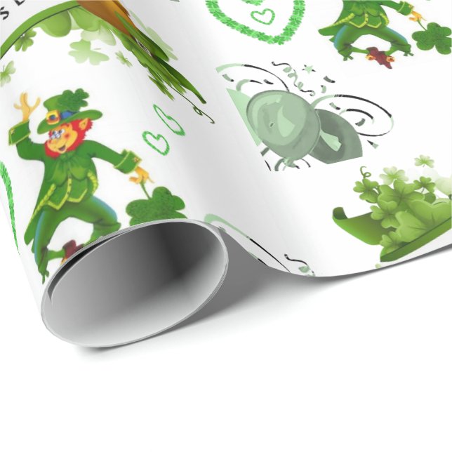 St. Patrick's Day Wrapping Paper Geschenkpapier (Rolleneckpunkt)