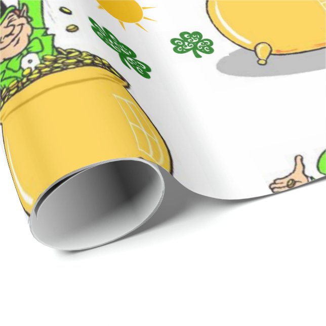 St. Patrick's Day Wrapping Paper Geschenkpapier (Rolleneckpunkt)