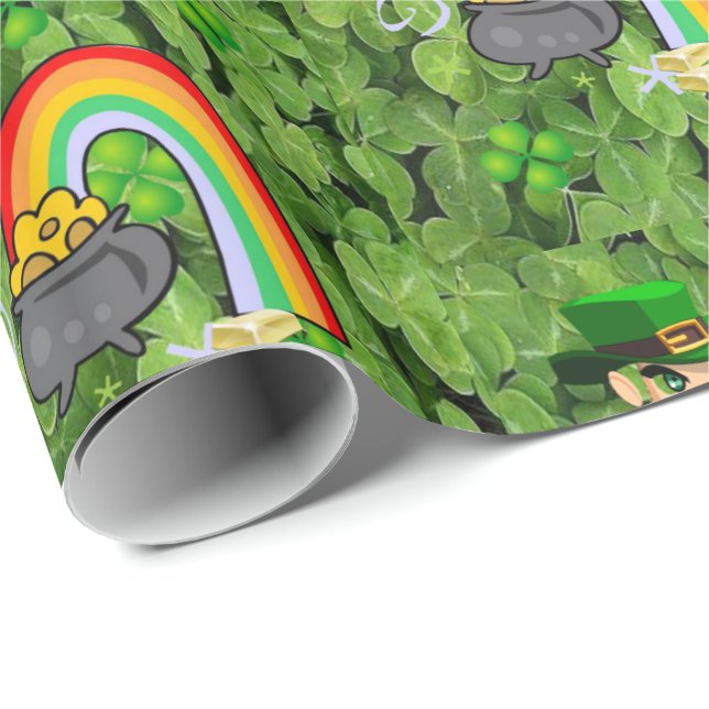 St. Patrick's Day Wrapping Paper Geschenkpapier (Rolleneckpunkt)