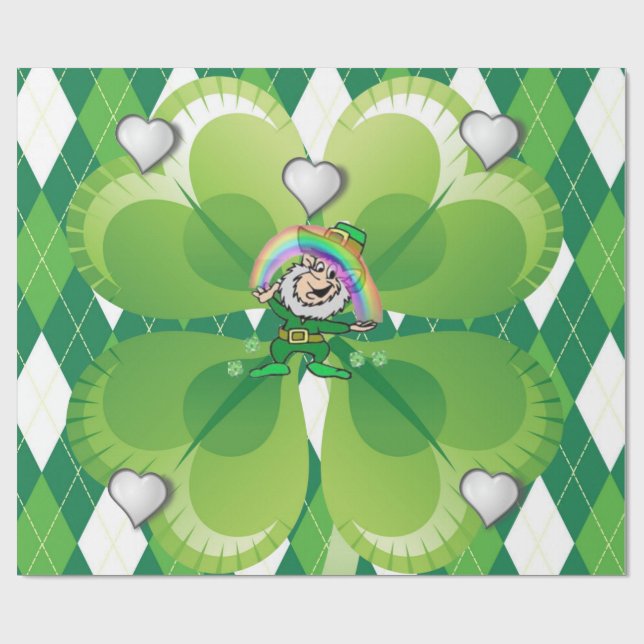 St. Patrick's Day Wrapping Paper Geschenkpapier (Flach)