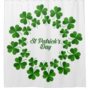 St Patrick's Day Wreath Thunder_Cove Duschvorhang