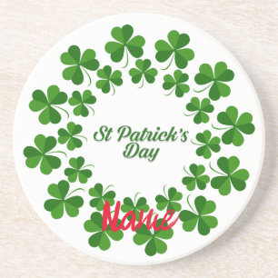 St Patrick's Day Wreath Thunder_Cove Getränkeuntersetzer
