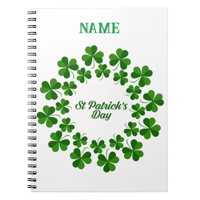 St Patrick's Day Wreath Thunder_Cove Notizblock (Vorderseite)