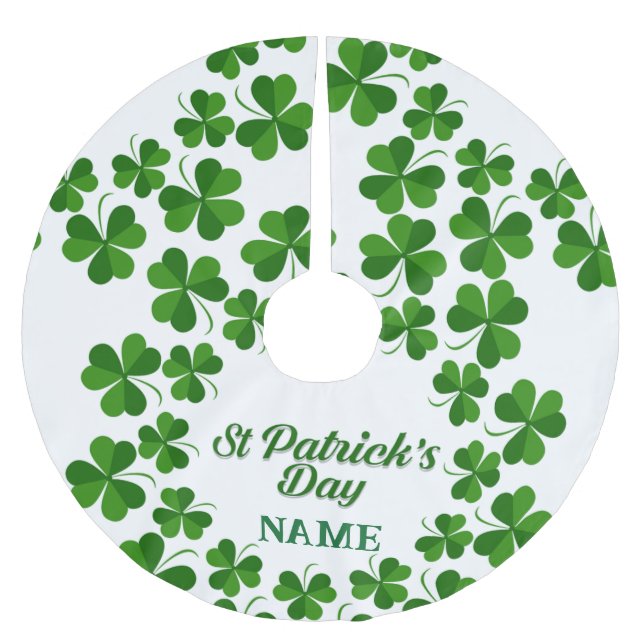 St Patrick's Day Wreath Thunder_Cove Polyester Weihnachtsbaumdecke (Vorderseite)