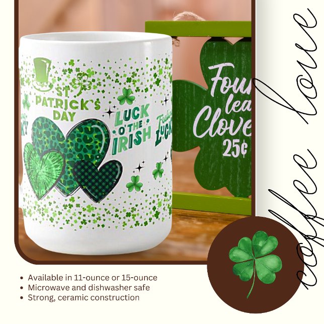 St. Patrick's Day Wünsche Keramikbecher Kaffeetasse (Von Creator hochgeladen)