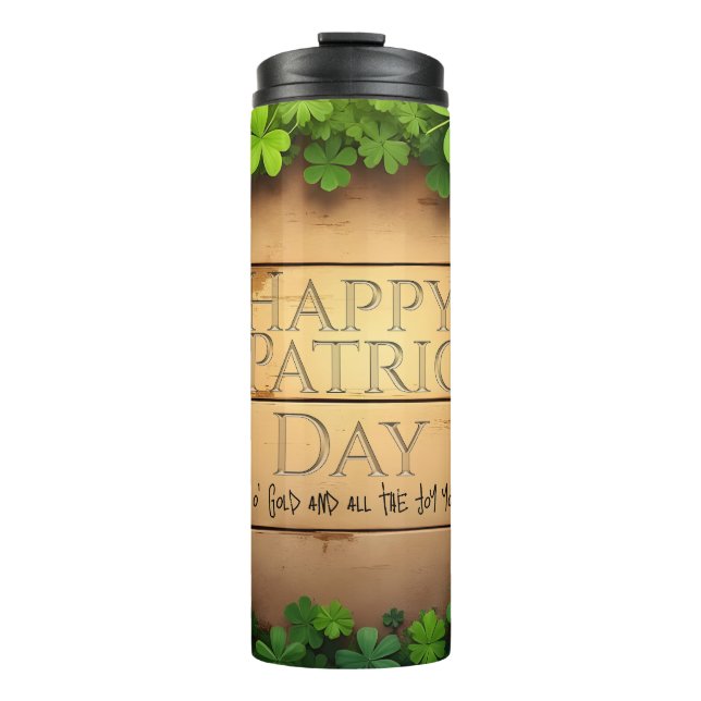 St. Patrick's Day wünscht 🍀 Thermosbecher (Vorderseite)