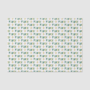 St Patrick's Day Yellow-Green Lucky Day Sprichwort Seidenpapier