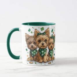 St. Patrick's Day Yorkshire Terrier Dogs Tasse