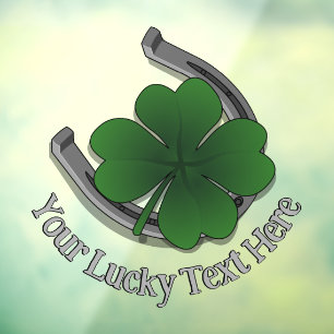 St Patrick's Decal Personalisiert Lucky Window Dec Fensteraufkleber