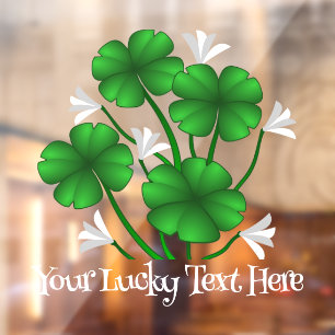 St Patrick's Decal Personalisiert Lucky Window Dec Fensteraufkleber