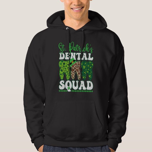 St Patrick's Dental Squad Leopard Tooth For Dentis Hoodie (Vorderseite)