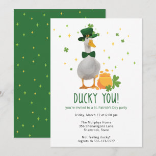 St. Patrick's Ducky You Party-Einladung Einladung