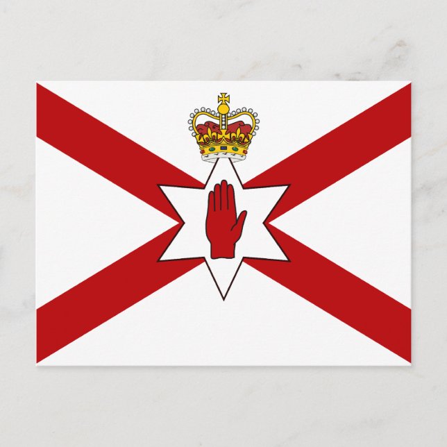 St. Patrick's For Northern Ireland Crownflag Postkarte (Vorderseite)