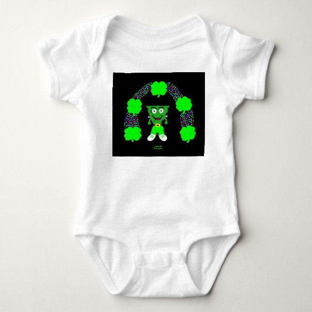 St. Patrick's FrankenCheese Baby Jersey Bodysuit Baby Strampler (Vorderseite)