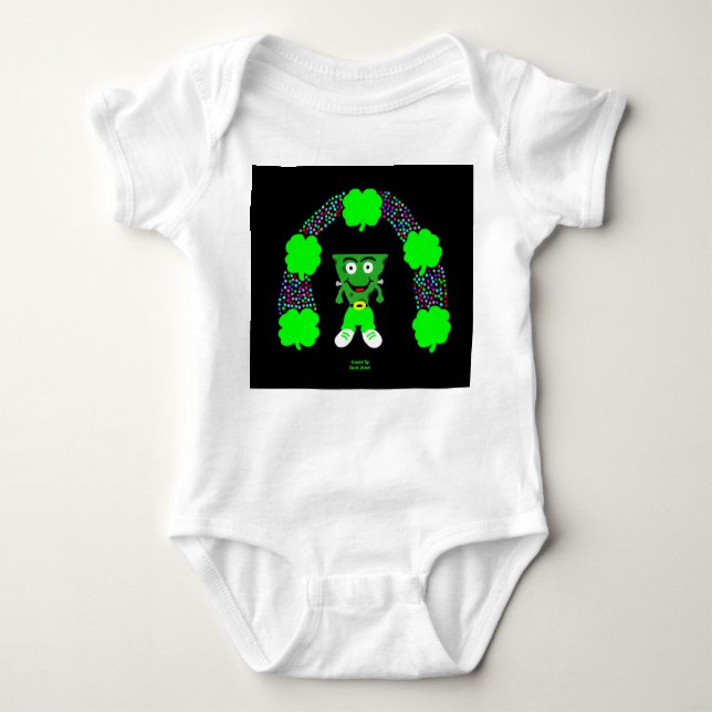 St. Patrick's FrankenCheese Baby Jersey Bodysuit Strampler (Vorderseite)