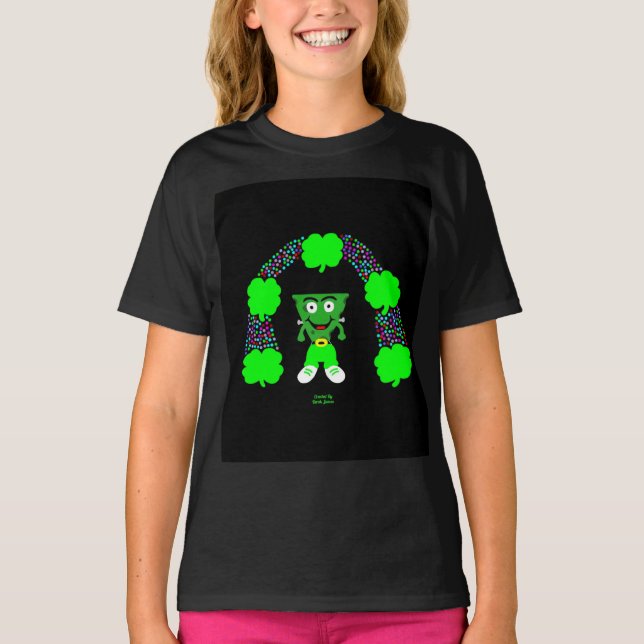 St. Patrick's FrankenCheese Girls Black T Shirt (Vorderseite)
