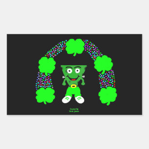 St. Patrick's FrankenCheese Rectangle Sticker