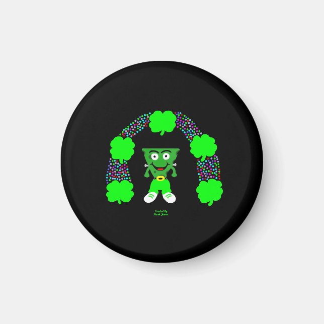St. Patrick's FrankenCheese Round Magnet (Vorne)