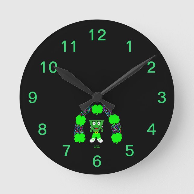 St. Patrick's FrankenKäse Acrylmauer Uhr (Vorderseite)