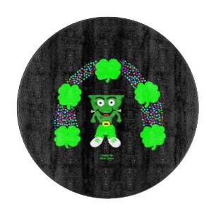 St. Patrick's FrankenKäse Round Cutting Board Schneidebrett