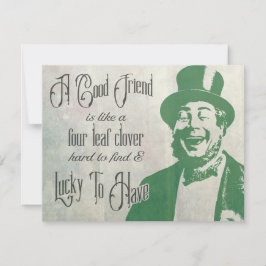 St. Patricks Freundschaft Vintage Typografie Karte