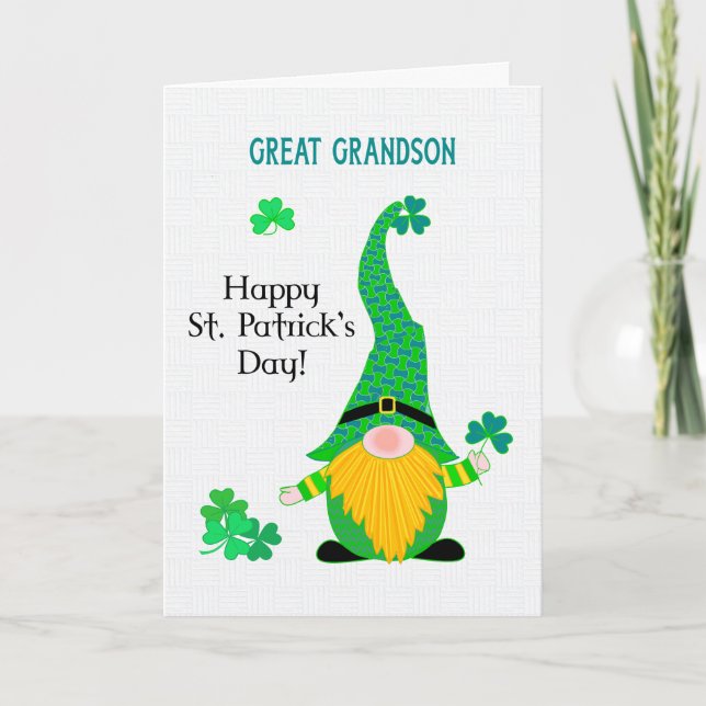 St Patrick's Fun Leprechaun Card Karte (Vorderseite)