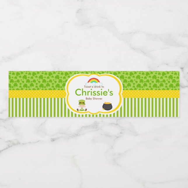St Patricks Girl Baby Dusche Party (Einzelnes Label)
