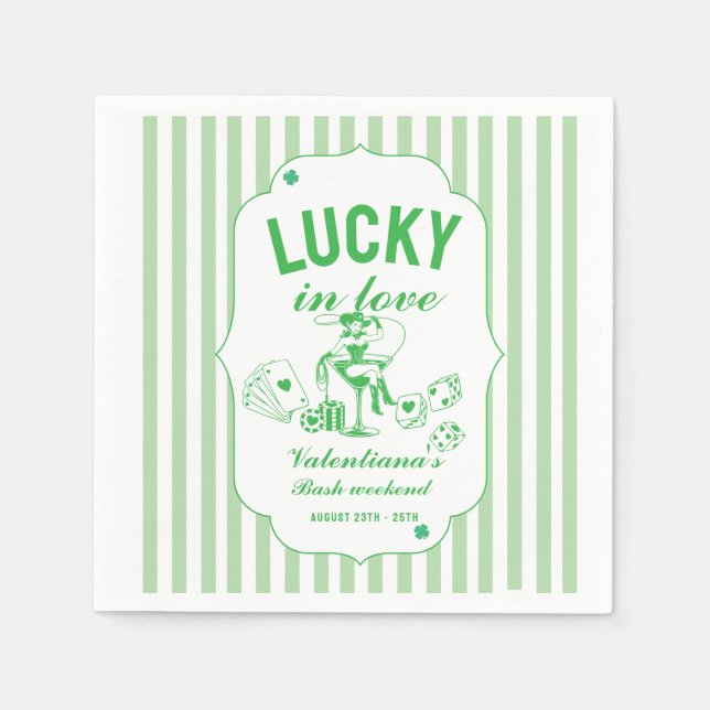 St Patricks glücklicher Junggesellinnen-Abschied i Serviette (Vorderseite)