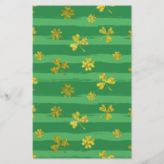 St. Patricks goldene Kleeblätter Briefpapier