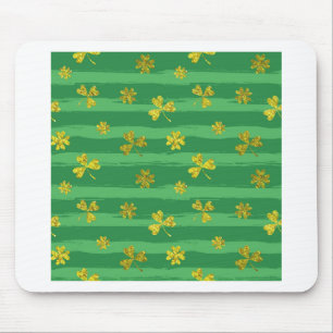 St. Patricks goldene Shamrocks Mousepad