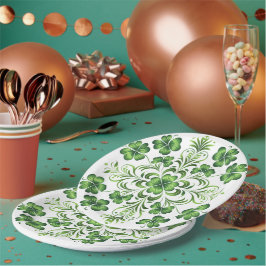 St. Patrick's Green Clover Illustration Pappteller