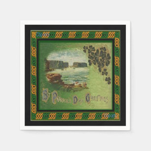 St. Patrick's Greetings Celtic Knot Border Napkins Serviette