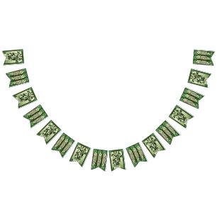 St. Patricks Greetings (Erin Go Braugh) Wimpelkette