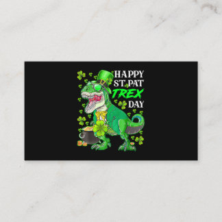 St Patricks HAPPY ST PAT REX DAY T Rex Dinosaur Fu Visitenkarte