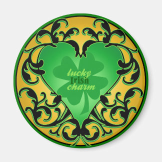St. Patrick's Heart Lucky Charm Magnet