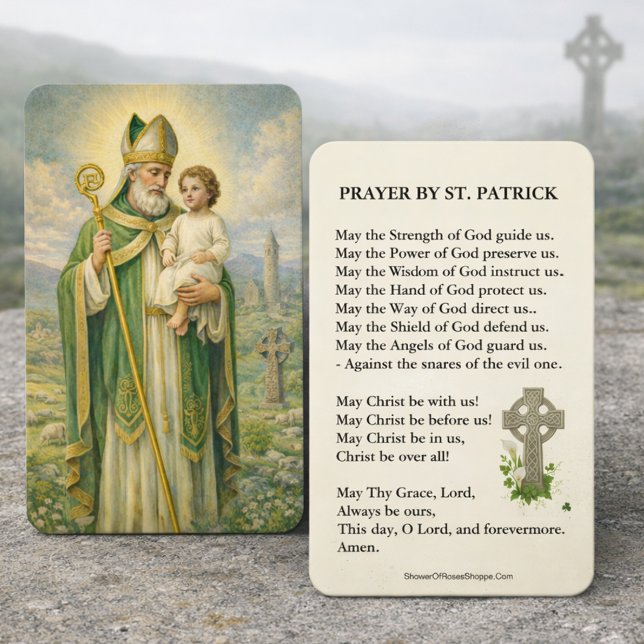 St. Patrick's  Holy Card Catholic Prayer Visitenkarte (Von Creator hochgeladen)