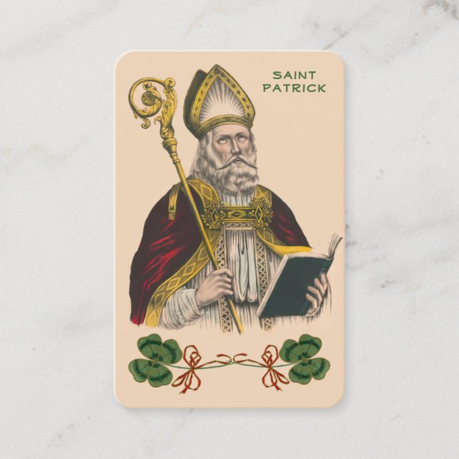 St. Patrick's Holy Card Katholisches Gebet Visitenkarte (Vorderseite)
