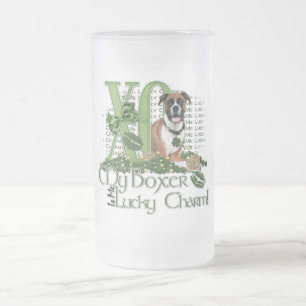 St. Patricks - ich Glücksbringer - Boxer - Vindy Mattglas Bierglas