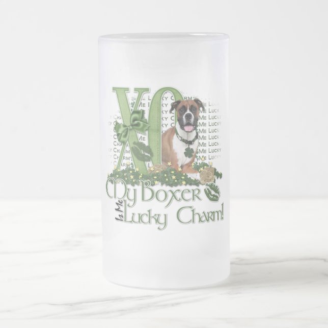 St. Patricks - ich Glücksbringer - Boxer - Vindy Mattglas Bierglas (Mittel)