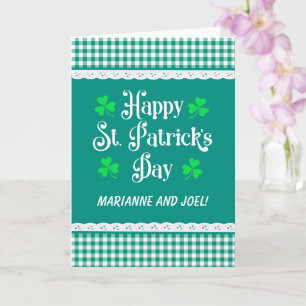 St Patrick's Individuelle Name Kleeblatts Grüne Ka Karte