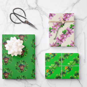 St. Patricks irische Feier Geschenkpapier Set