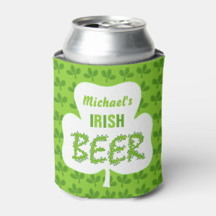 St Patricks Irish Beer Personalisiertes Kleeblatt  Dosenkühler