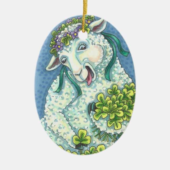 ST. PATRICK'S IRISH EWE, SHEEP ORNAMENT Oval (Vorne)