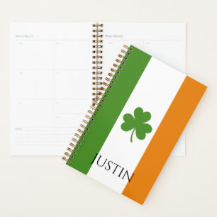 St Patrick's Irish Flag w Kleeblatt Personalisie Planer